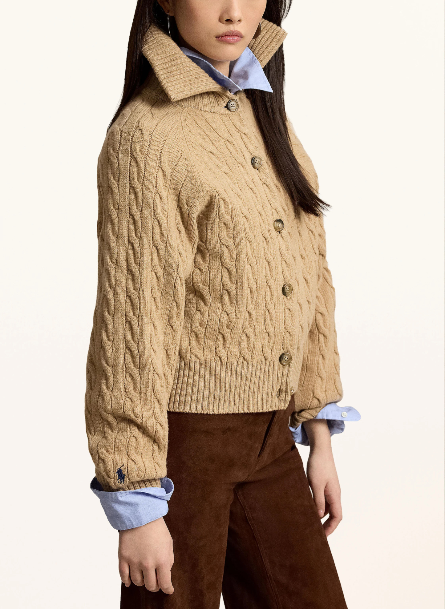 POLO RALPH LAUREN Strickjacke – CAMEL