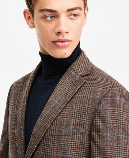 Tommy Hilfiger Men's Modern-Fit Patterned Sport Coat - Brown