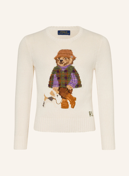 POLO RALPH LAUREN Pullover – CREME / DUNKELBRAUN / KHAKI