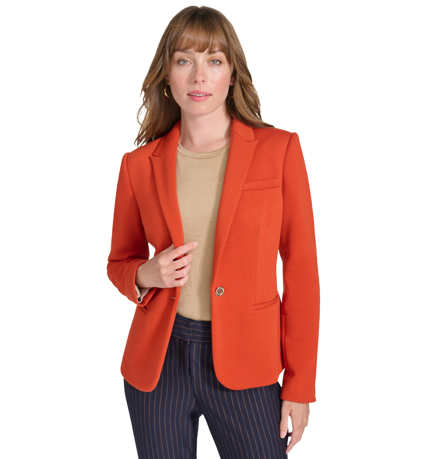 Tommy Hilfiger Women's One-Button Blazer - Paprika
