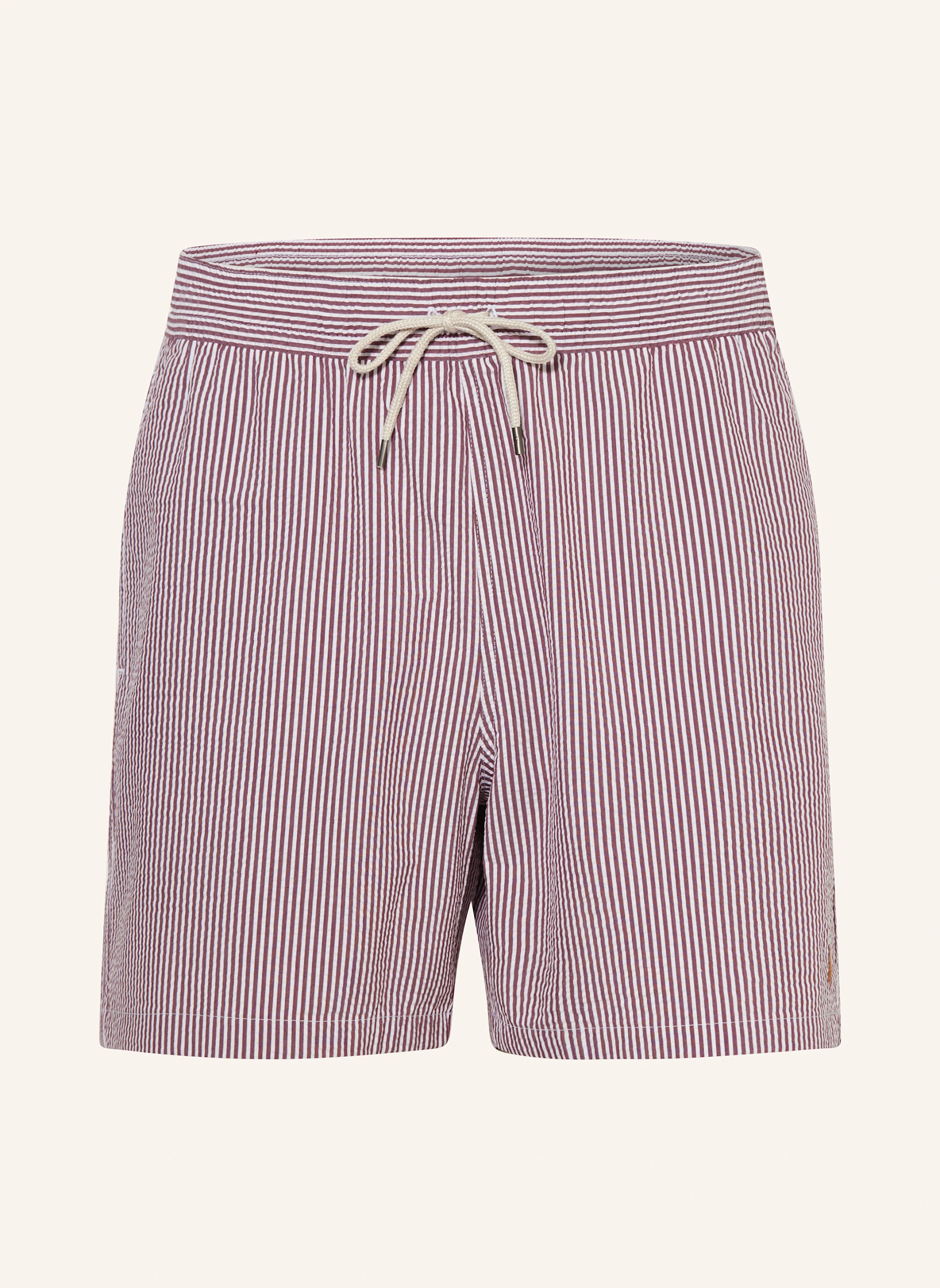 POLO RALPH LAUREN Badeshorts – DUNKELROT / WEISS