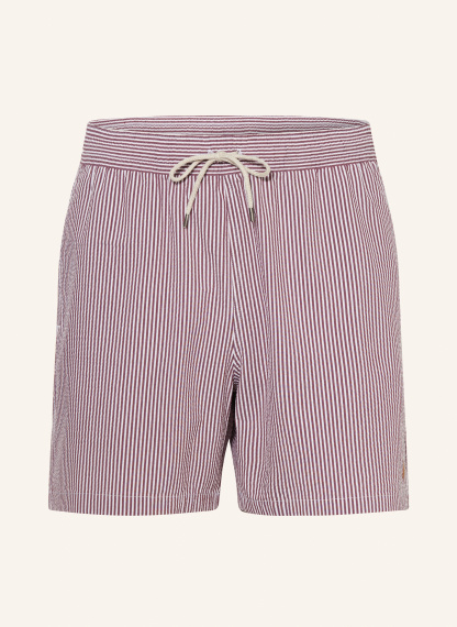 POLO RALPH LAUREN Badeshorts – DUNKELROT / WEISS