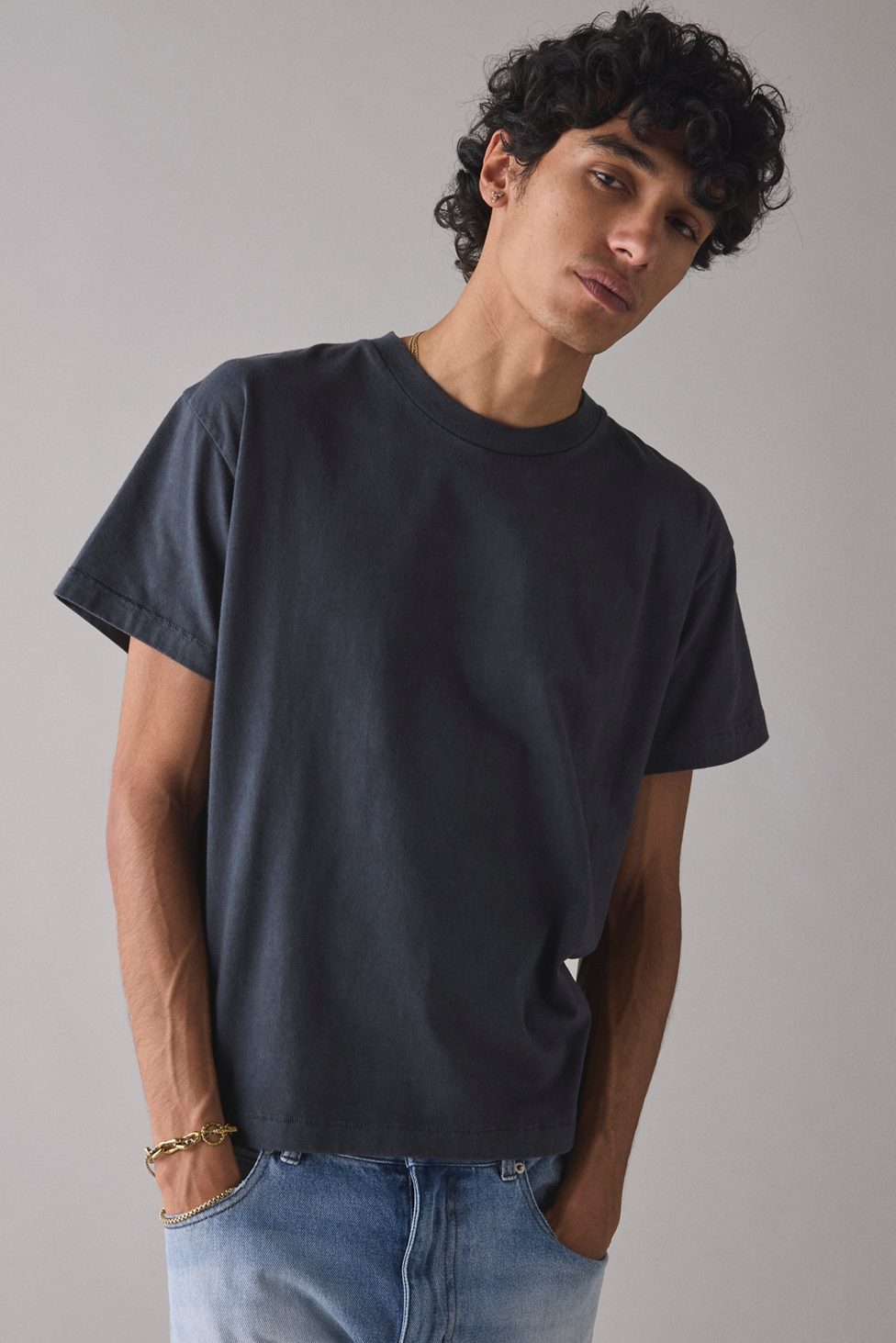 BDG Bonfire Cropped Tee - Black