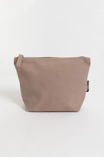 Terra Thread Organic Cotton Canvas Zippered Pouch - Beige