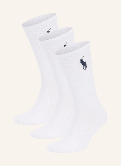 POLO RALPH LAUREN 3er-Pack Socken – WEISS / DUNKELBLAU