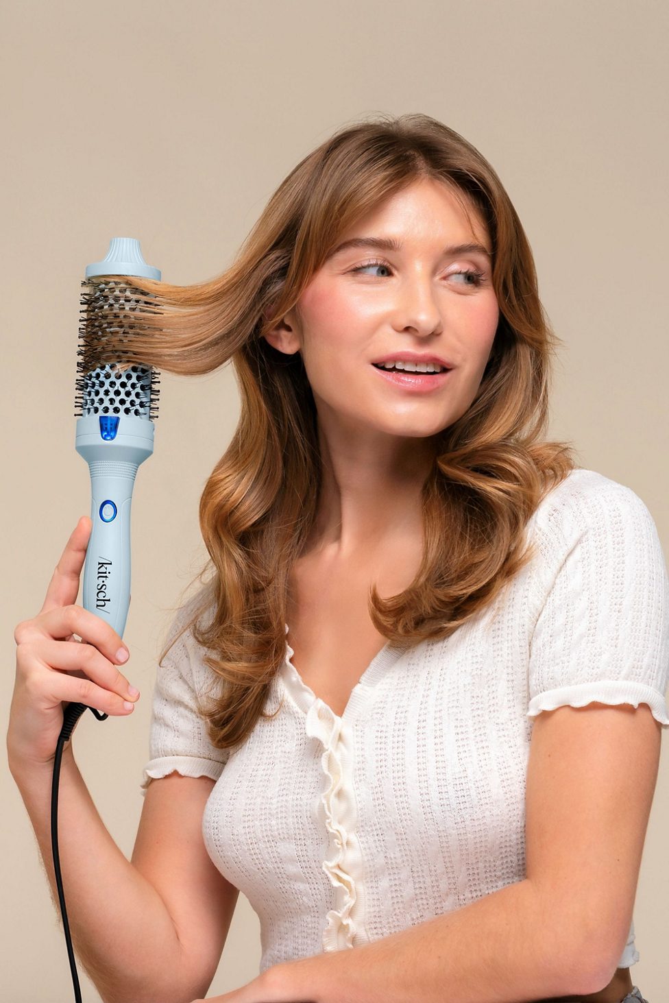 KITSCH Volumizing Thermal Round Brush - Light Blue