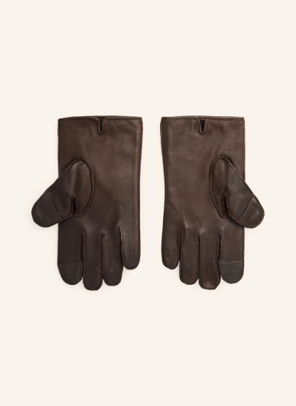POLO RALPH LAUREN Lederhandschuhe – DUNKELBRAUN