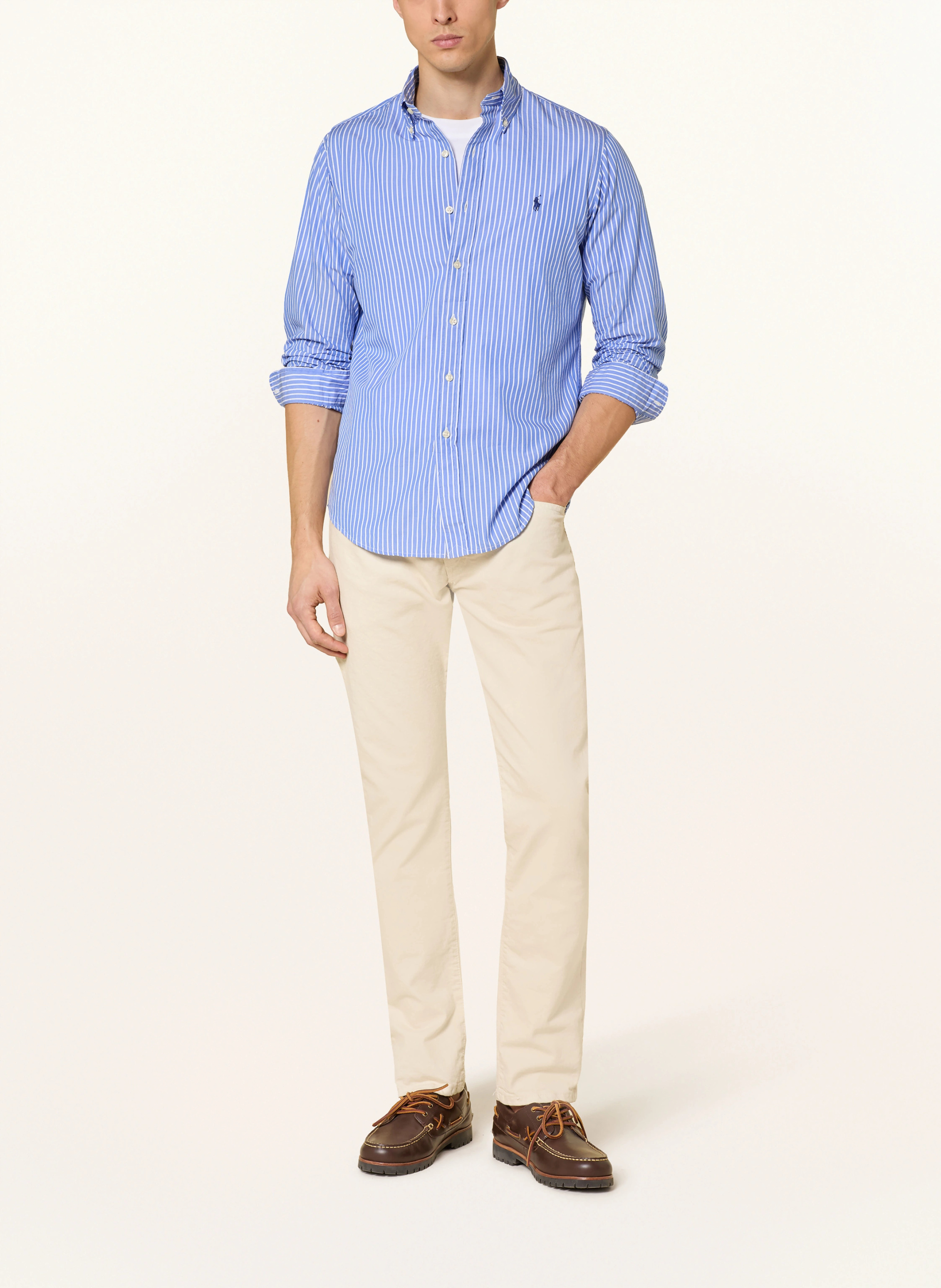 POLO RALPH LAUREN Hemd Custom Fit – BLAU / WEISS