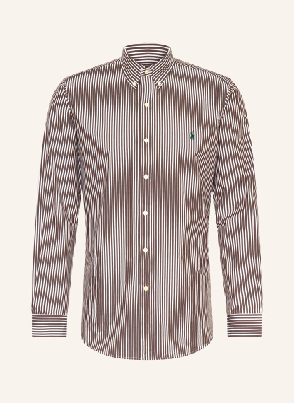 POLO RALPH LAUREN Hemd Custom Fit – BRAUN / WEISS