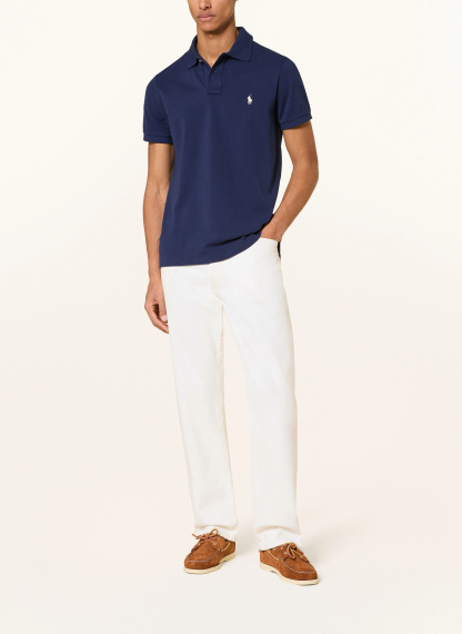POLO RALPH LAUREN Piqué-Poloshirt Custom Slim Fit – DUNKELBLAU