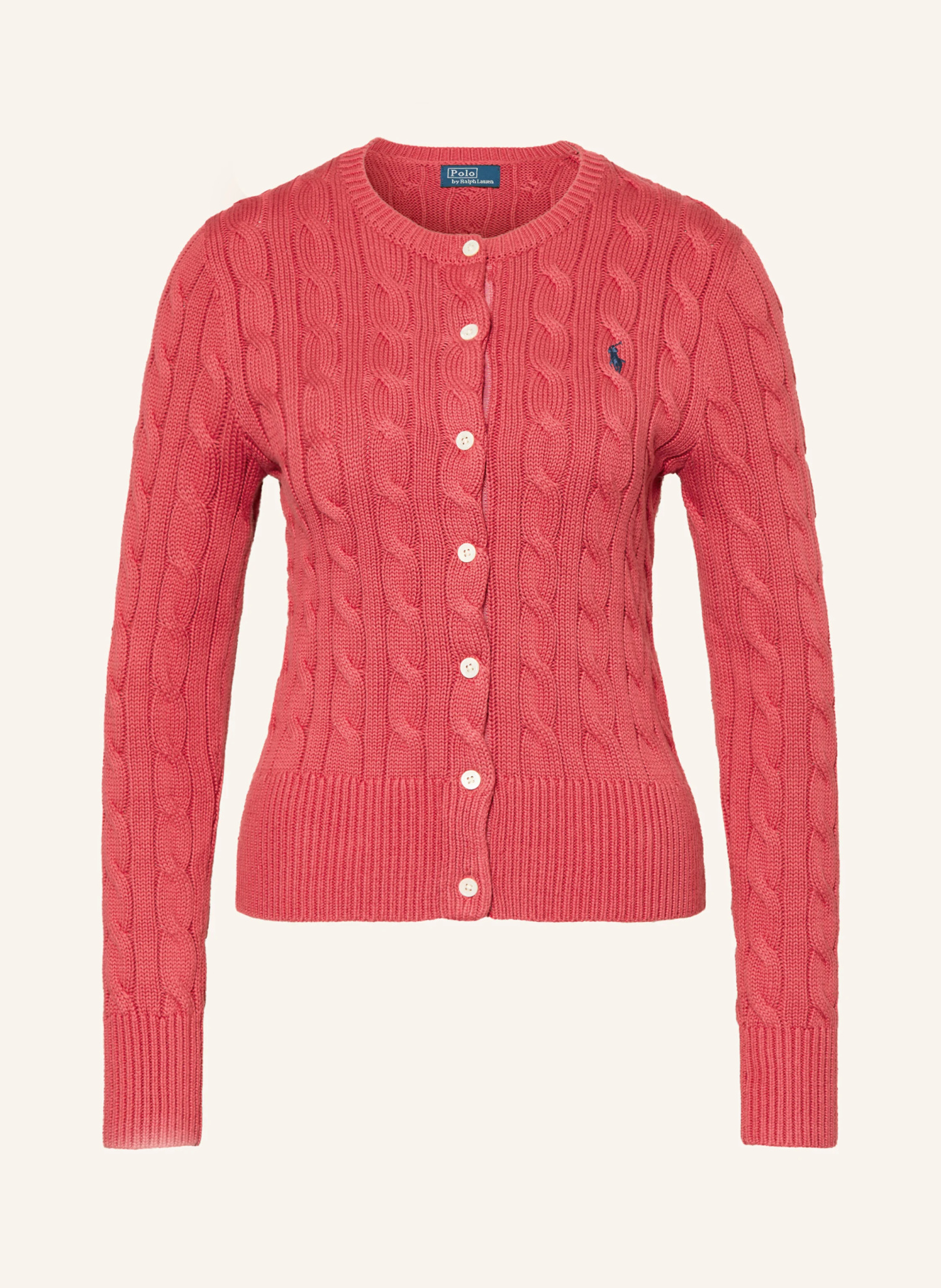 POLO RALPH LAUREN Strickjacke – ROT / DUNKELBLAU