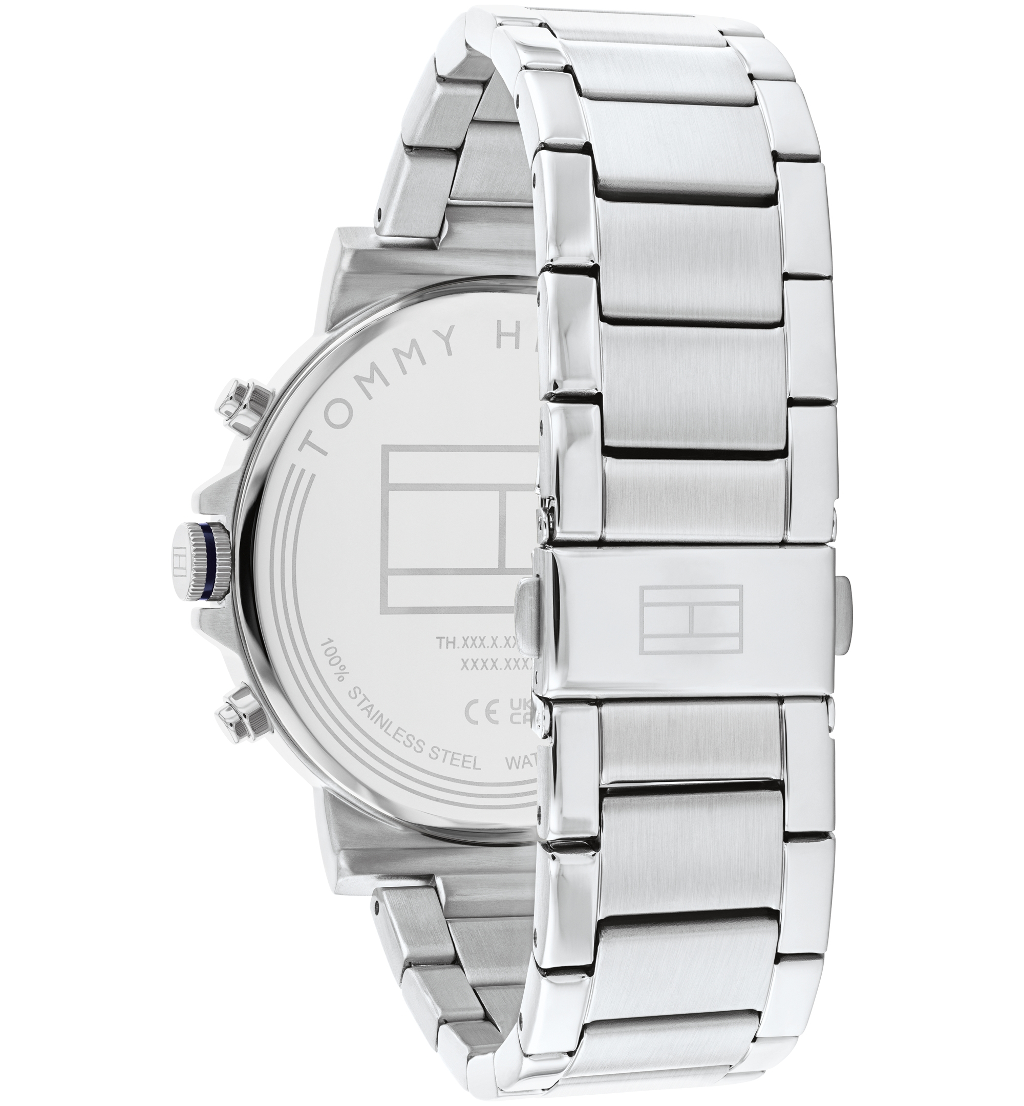 Tommy Hilfiger Men's Multifunction Silver-Tone Stainless Steel Watch 43mm - Silver