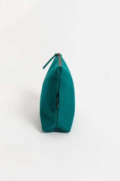 Terra Thread Organic Cotton Canvas Zippered Pouch - Turquoise