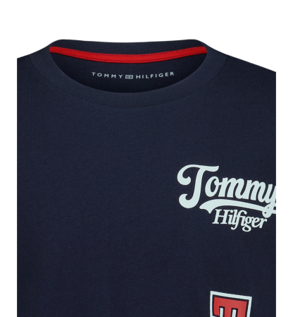 Tommy Hilfiger Boys' 8-20 Collegiate Stack Short-Sleeve T-Shirt - Navy Blazer