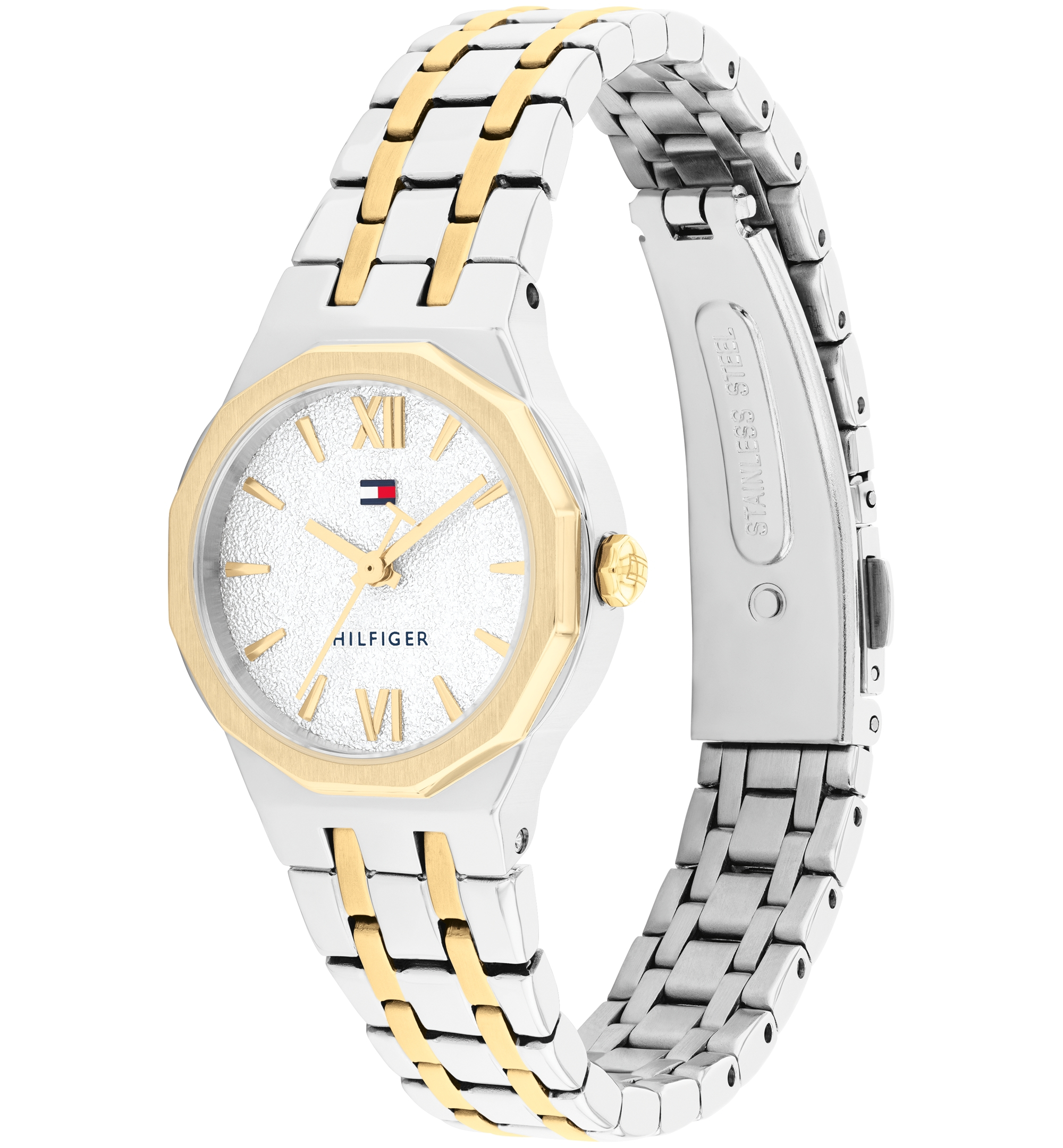 Tommy Hilfiger Women's Quartz Two Tone Stainless Steel Bracelet Watch, 25mm - Two Tone