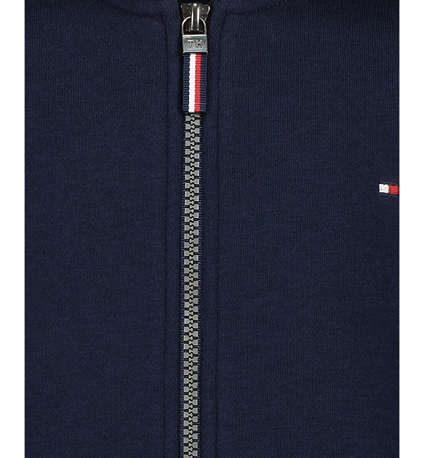 Tommy Hilfiger Boys' 8-20 Signature Full Zip Kangaroo-Pocket Cotton-Polyester Blend Zip Hoodie - Navy Blazer