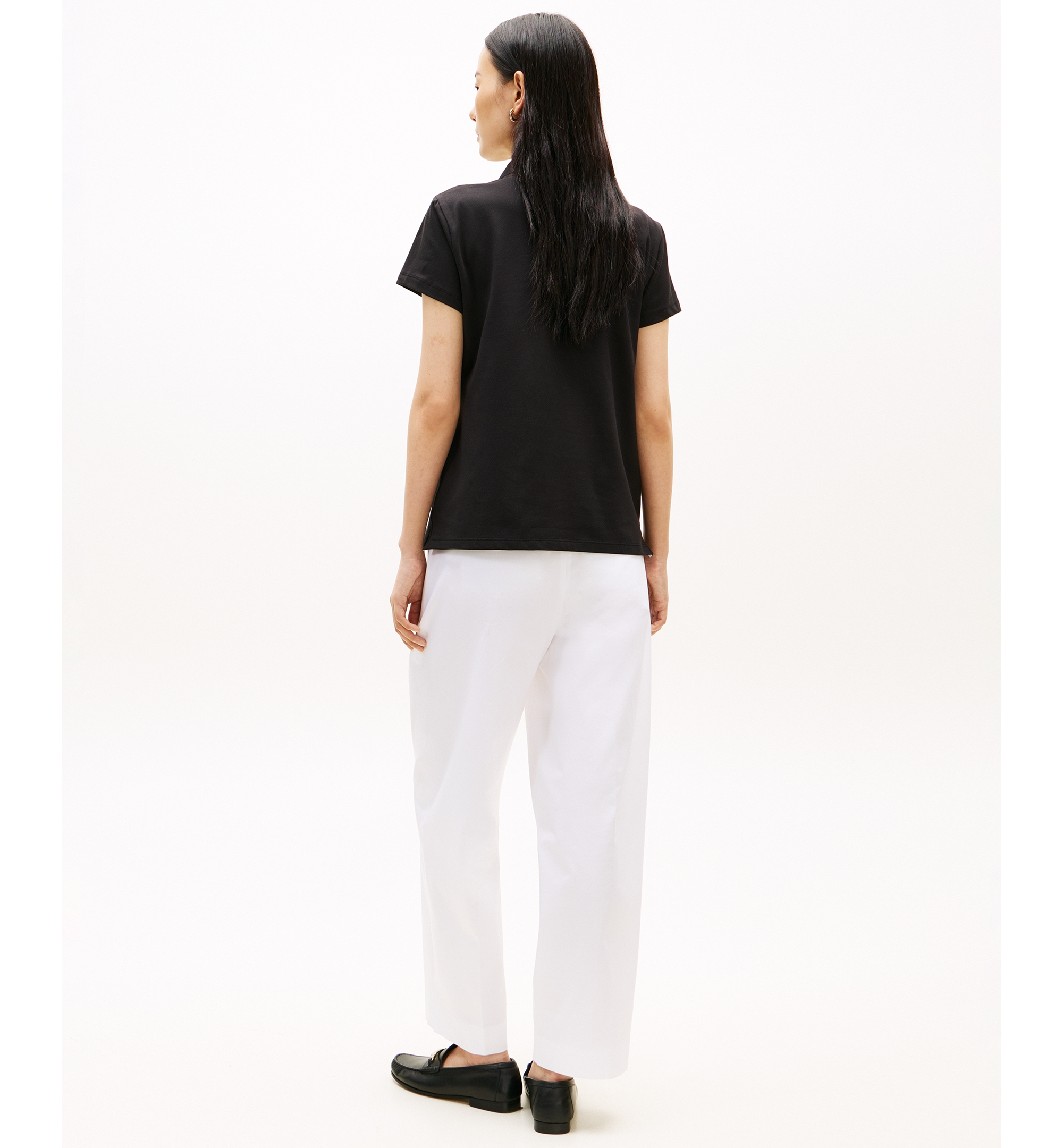 Tommy Hilfiger Women's Classic Pique Short-Sleeve Polo T-Shirt - Black