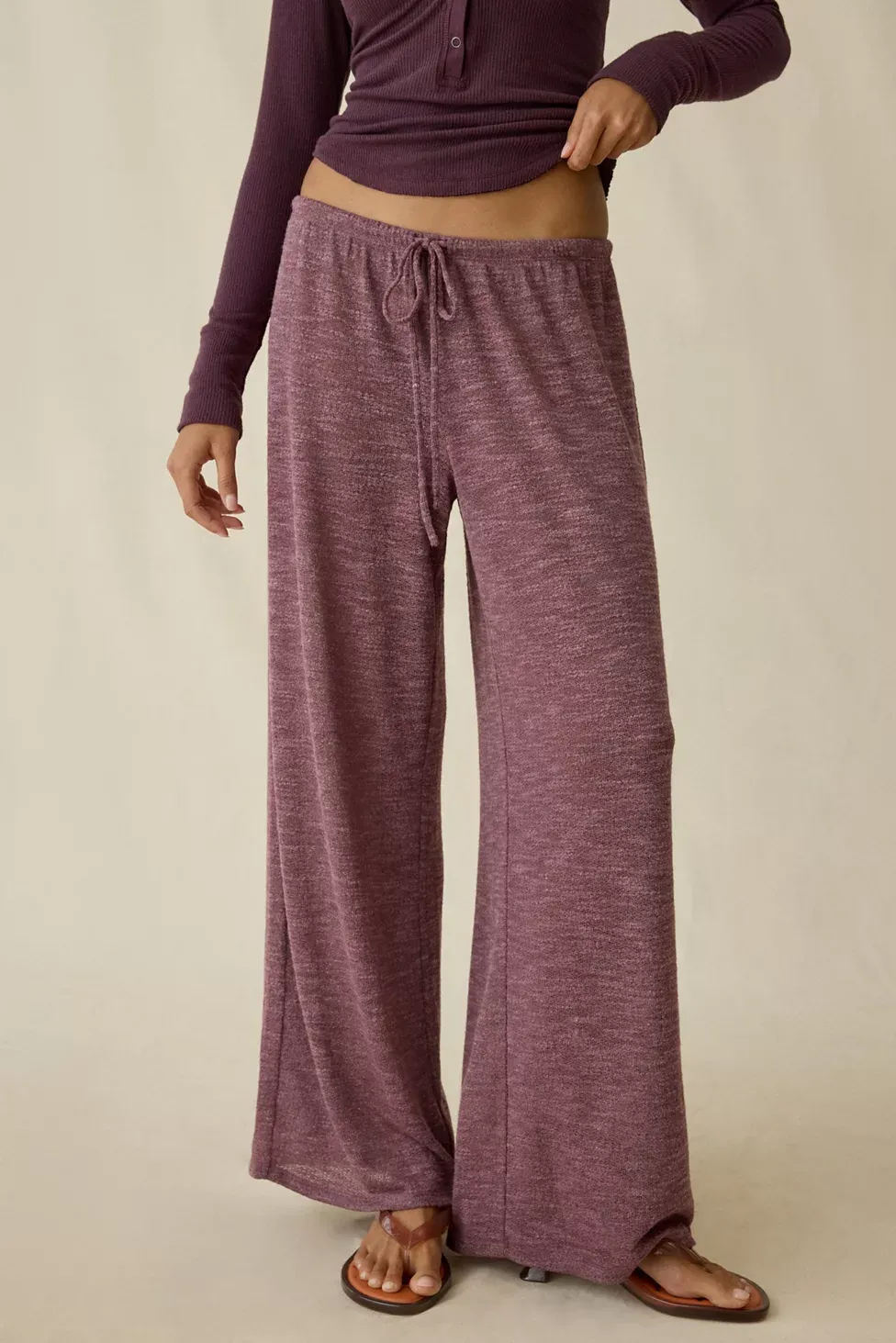 Out From Under Bella Semi-Sheer Swit Beach Pants - Washed Wine