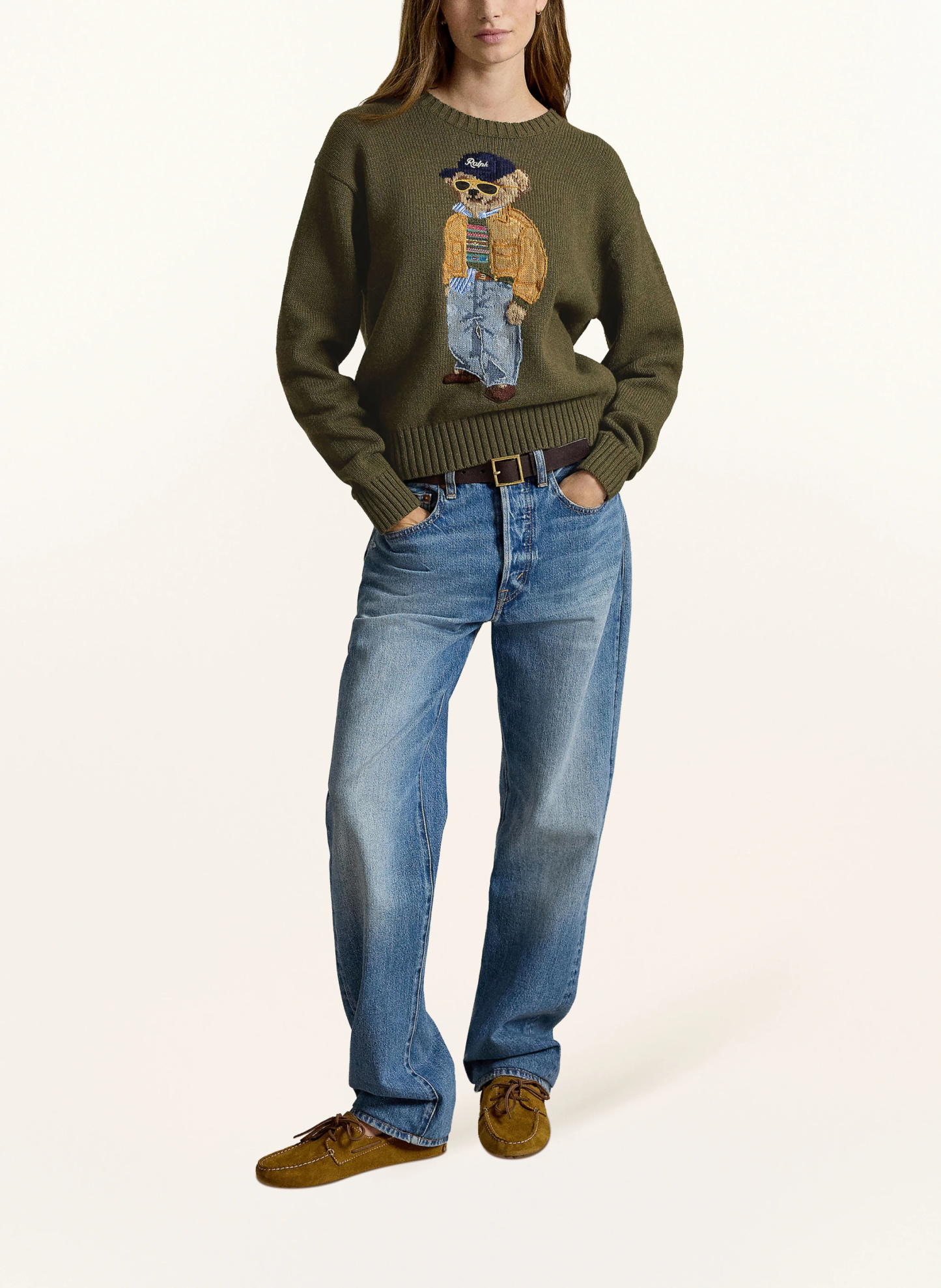 POLO RALPH LAUREN Pullover – OLIV / CAMEL / DUNKELBLAU