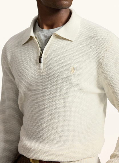 POLO RALPH LAUREN Strick-Poloshirt – CREME