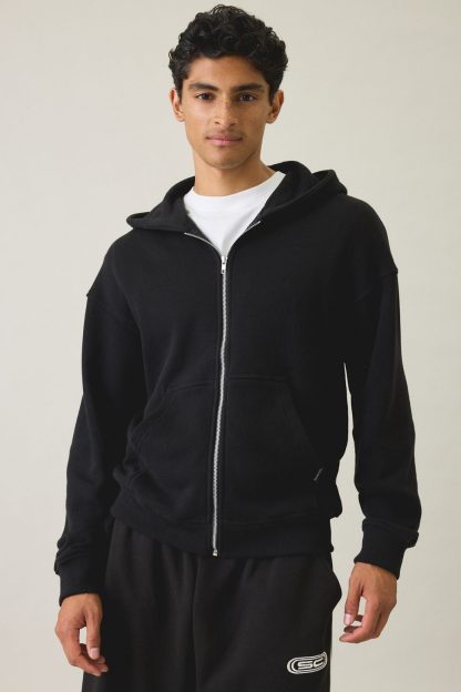 Standard Cloth Pregame Zip-Up Hoodie Sweatshirt - Black