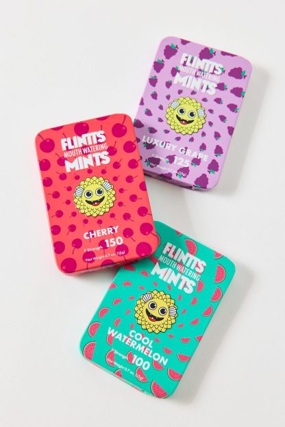 Flintts Mints Mouthwatering Sugar-Free Breath Mints 3-Pack - Mild Trio Variety Pack