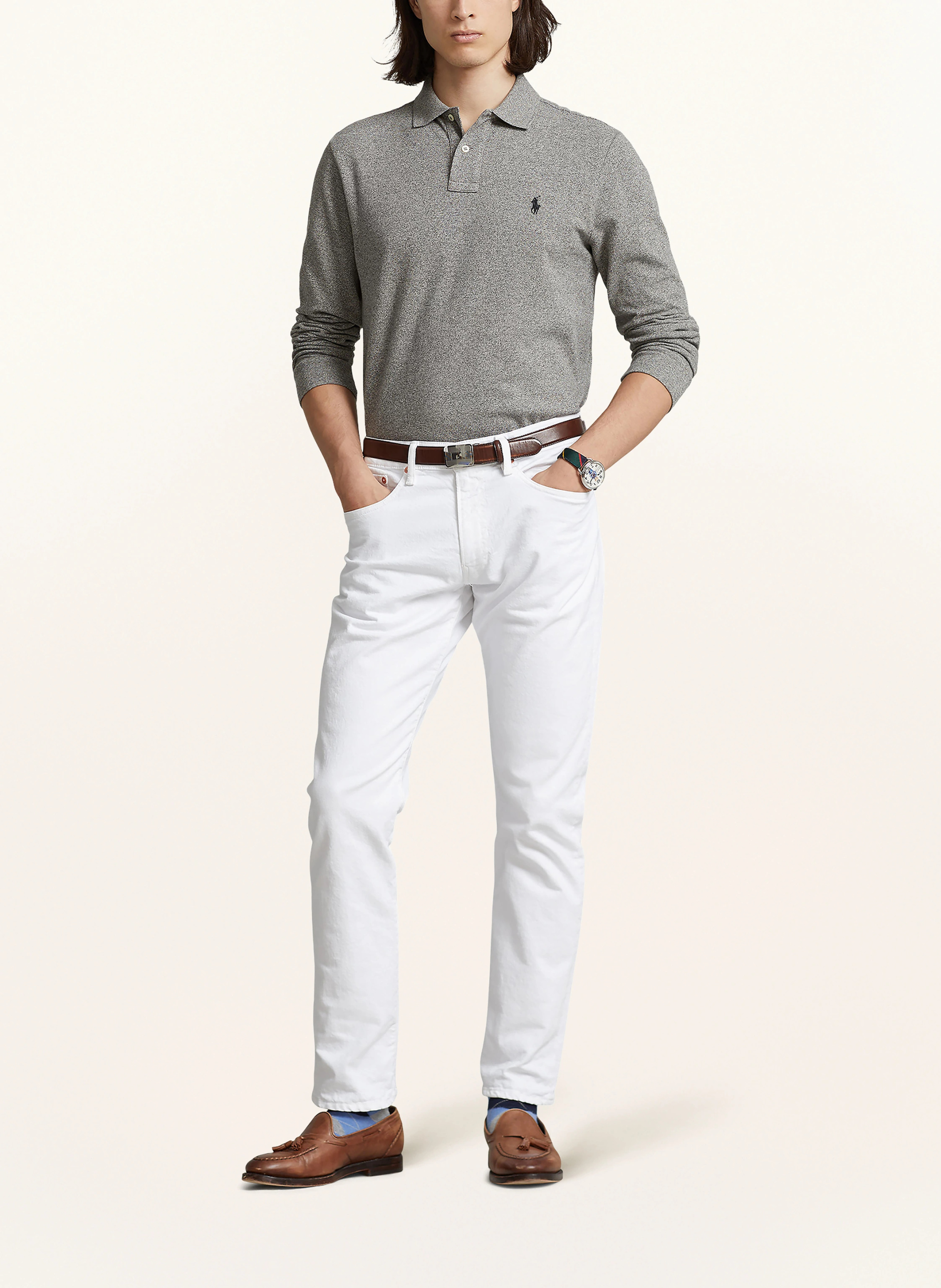 POLO RALPH LAUREN Piqué-Poloshirt Slim Fit – GRAU