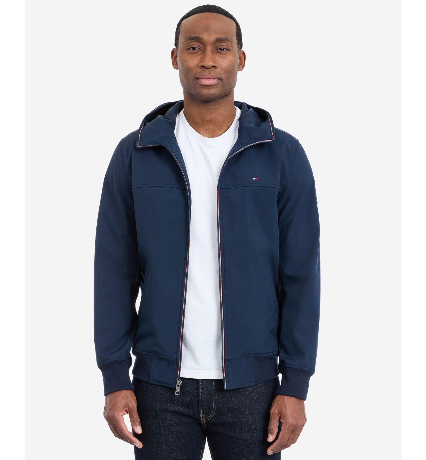 Tommy Hilfiger Men's Hooded Softshell Jacket - Midnight Blue