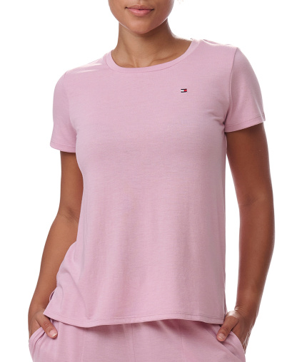Tommy Hilfiger Women's Short-Sleeve Crewneck Sleep Tee - Breezy Orchid