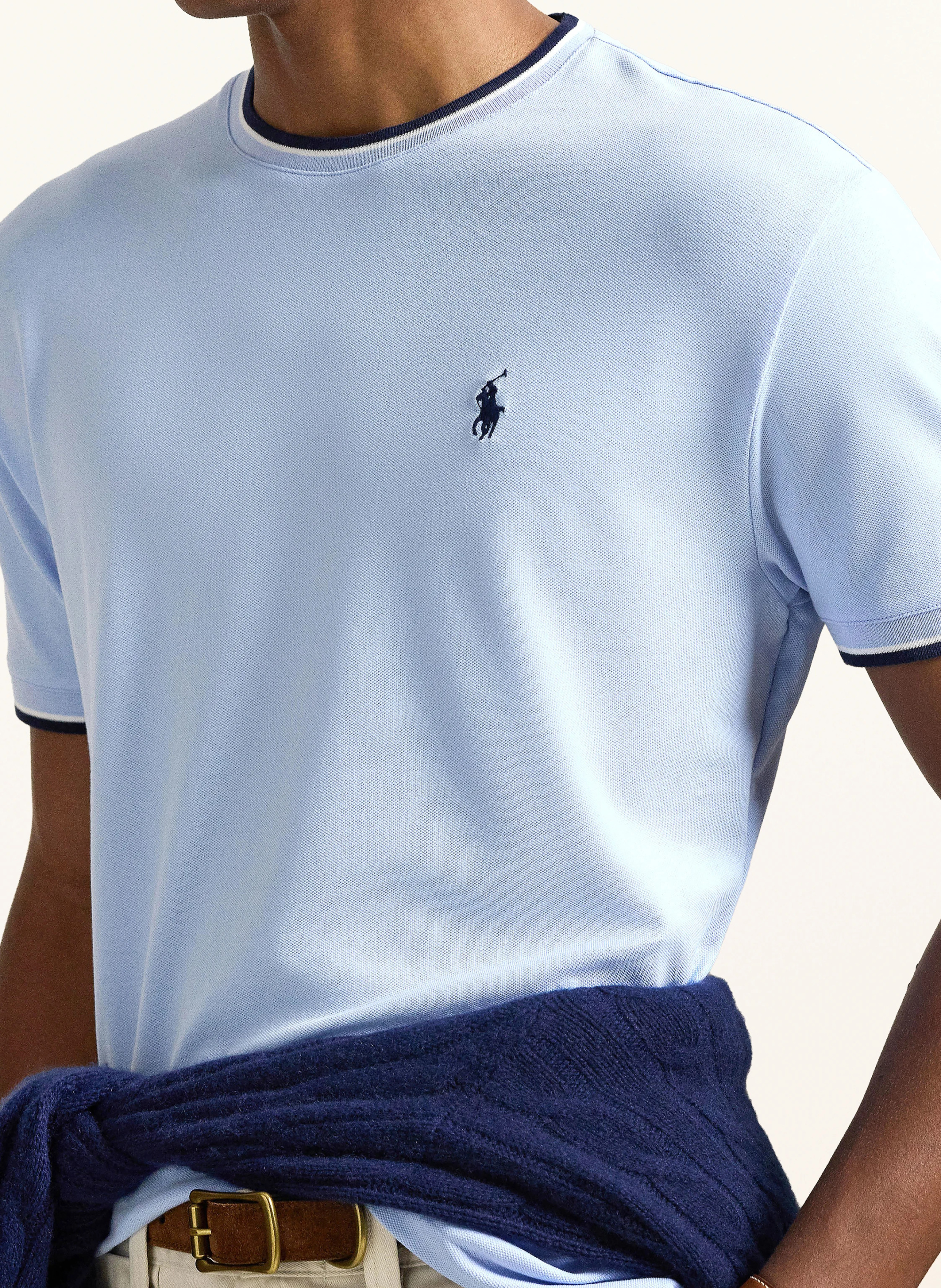 POLO RALPH LAUREN T-Shirt – HELLBLAU / DUNKELBLAU / WEISS