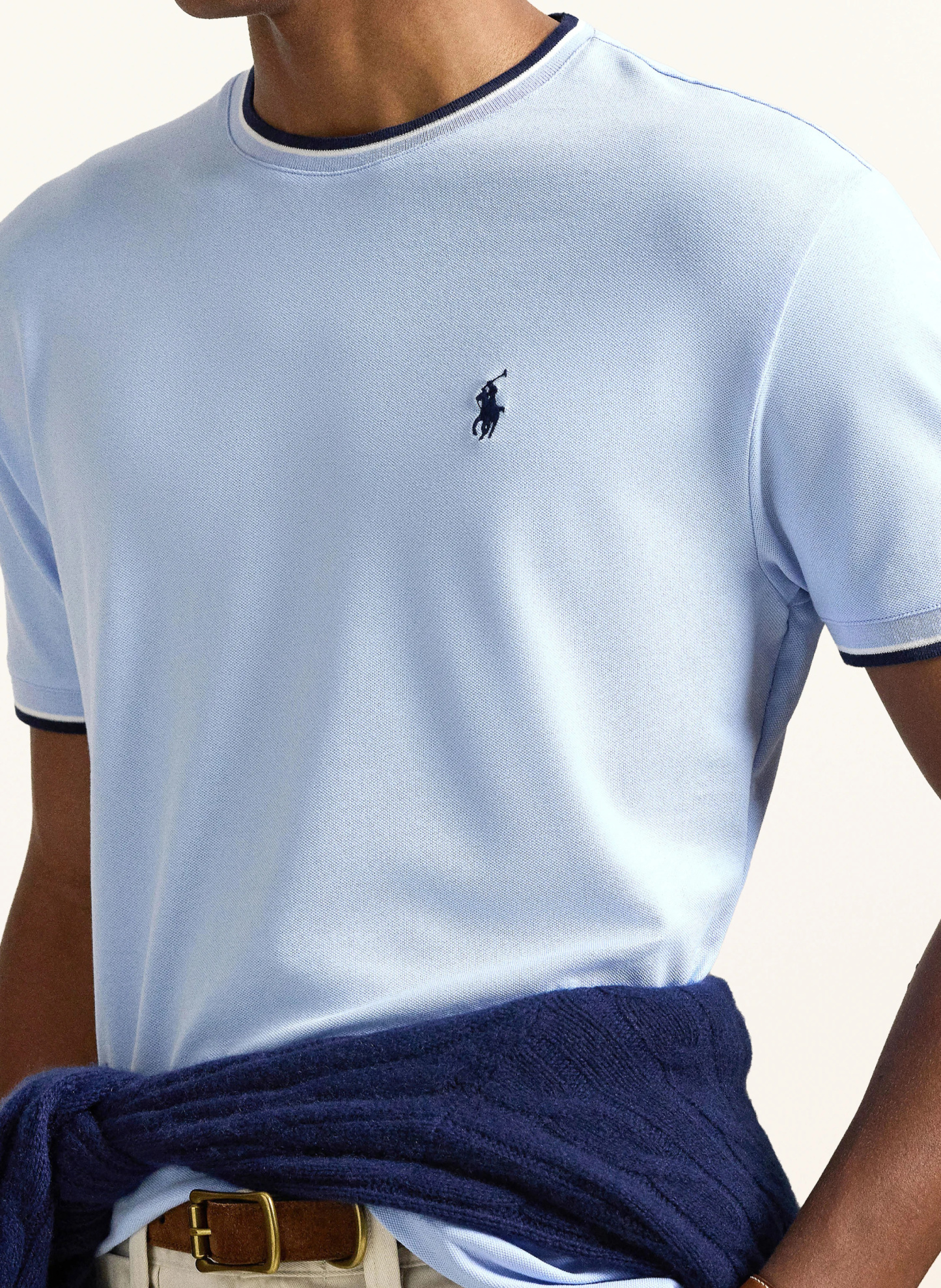 POLO RALPH LAUREN T-Shirt – HELLBLAU / DUNKELBLAU / WEISS