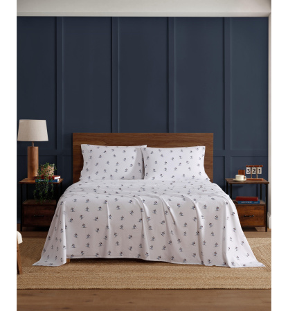 Tommy Hilfiger Printed 200-Thread Count Cotton Percale Sheet Set - Aspen Ski Slopes