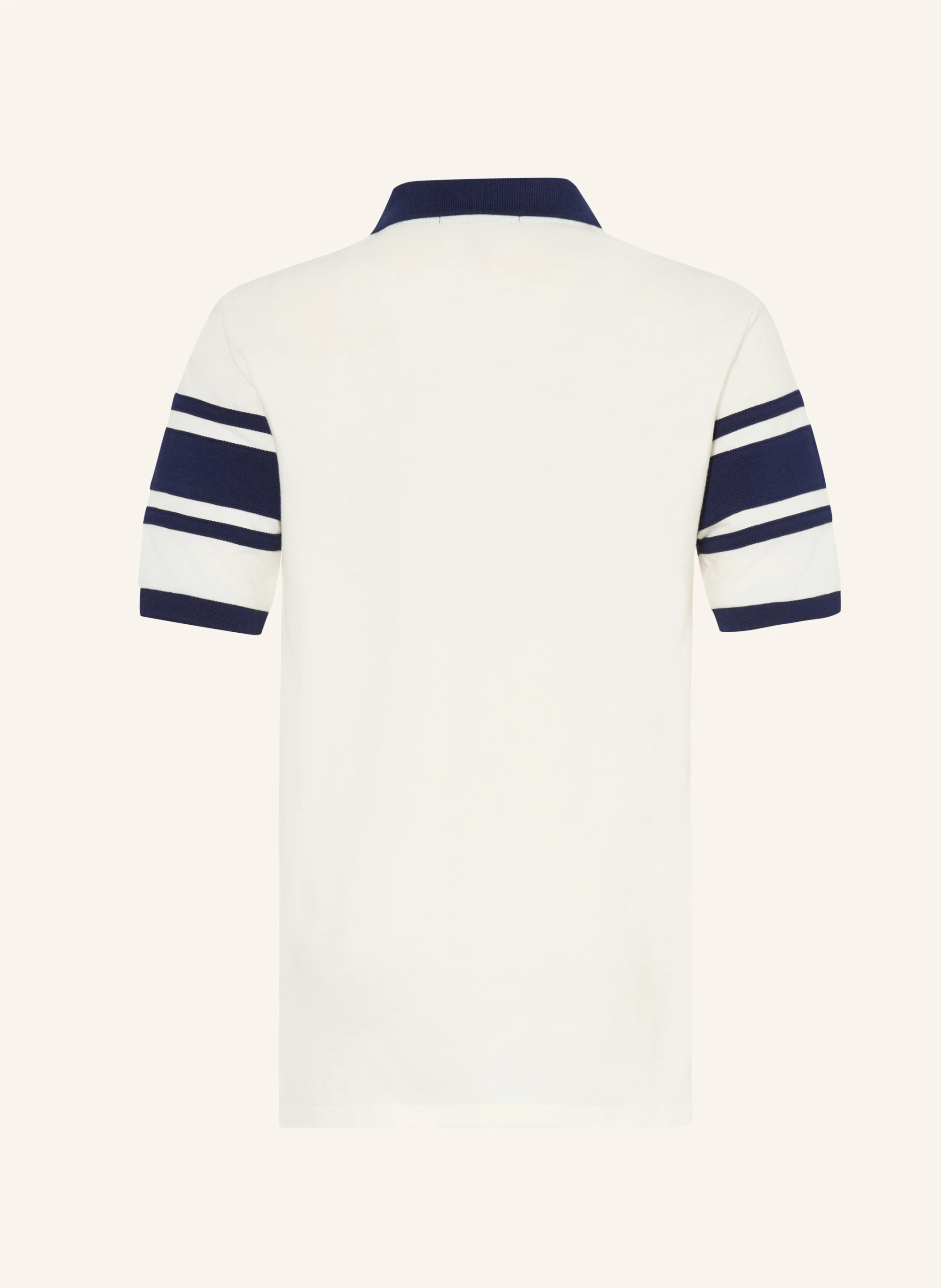 POLO RALPH LAUREN Piqué-Poloshirt – CREME / DUNKELBLAU