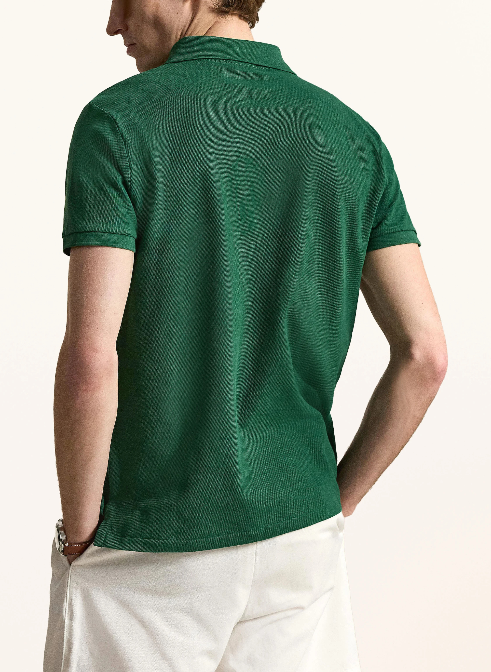 POLO RALPH LAUREN Piqué-Poloshirt Custom Slim Fit – DUNKELGRÜN