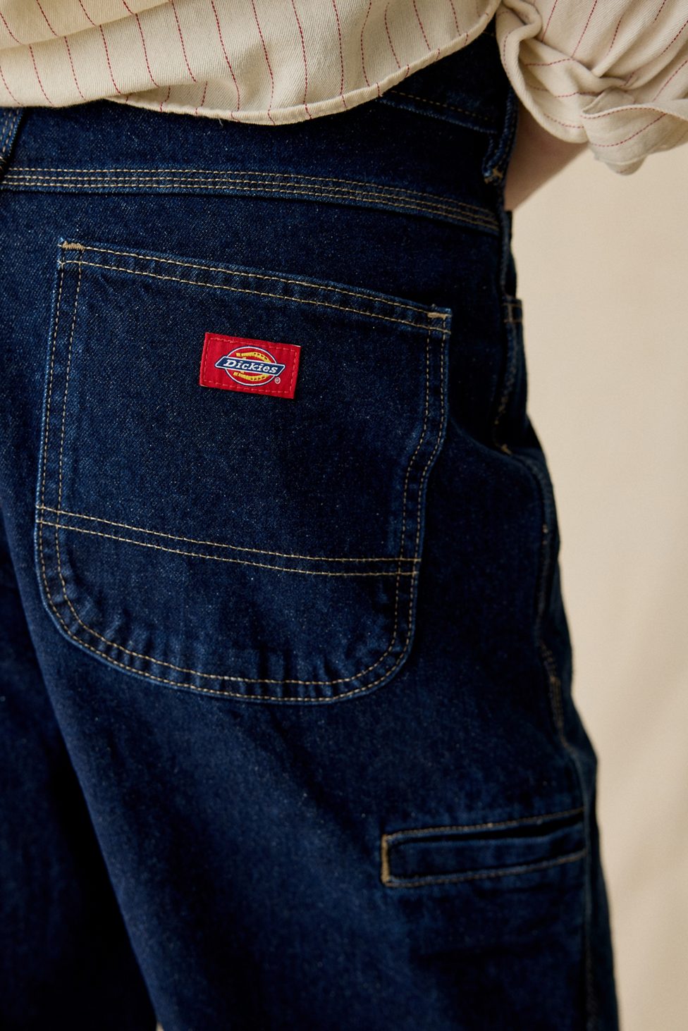 Dickies 958 Baggy Tapered Fit Work Jeans - Rinsed Denim