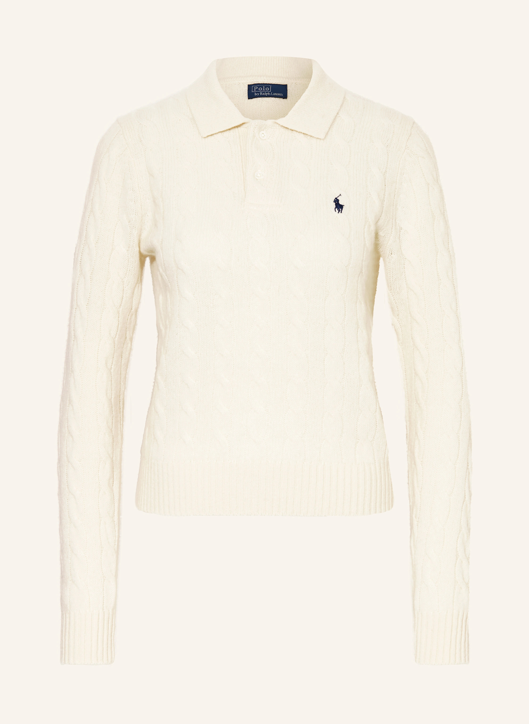 POLO RALPH LAUREN Strick-Poloshirt – ECRU