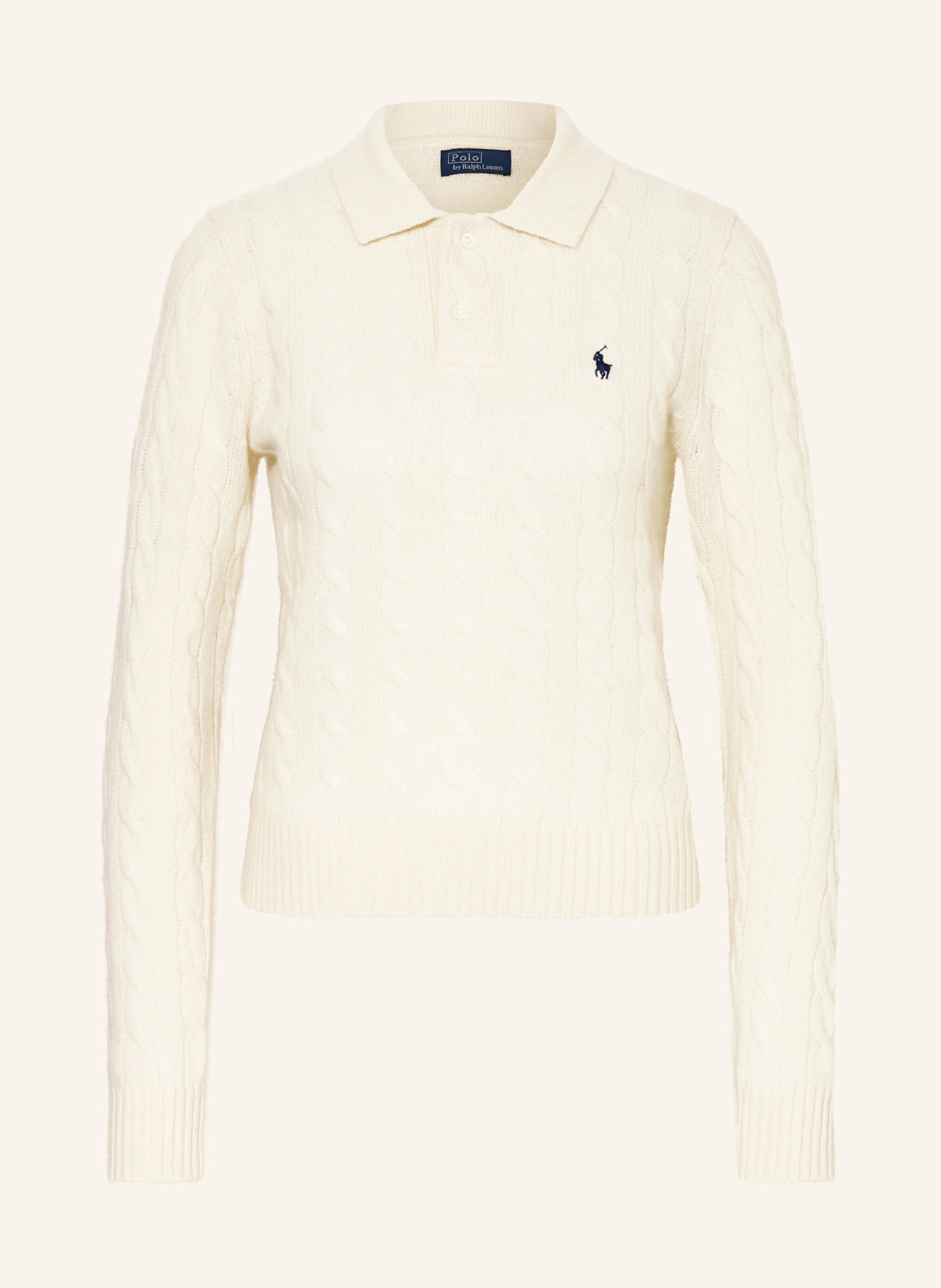POLO RALPH LAUREN Strick-Poloshirt – ECRU