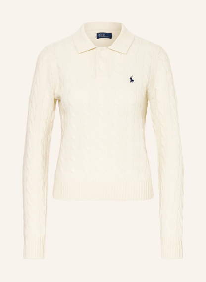 POLO RALPH LAUREN Strick-Poloshirt – ECRU
