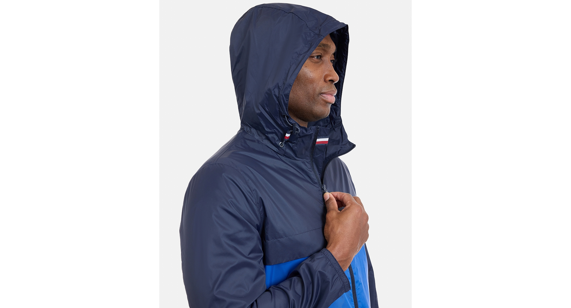 Tommy Hilfiger Men's Hooded Windbreaker Jacket - Navy/Blue