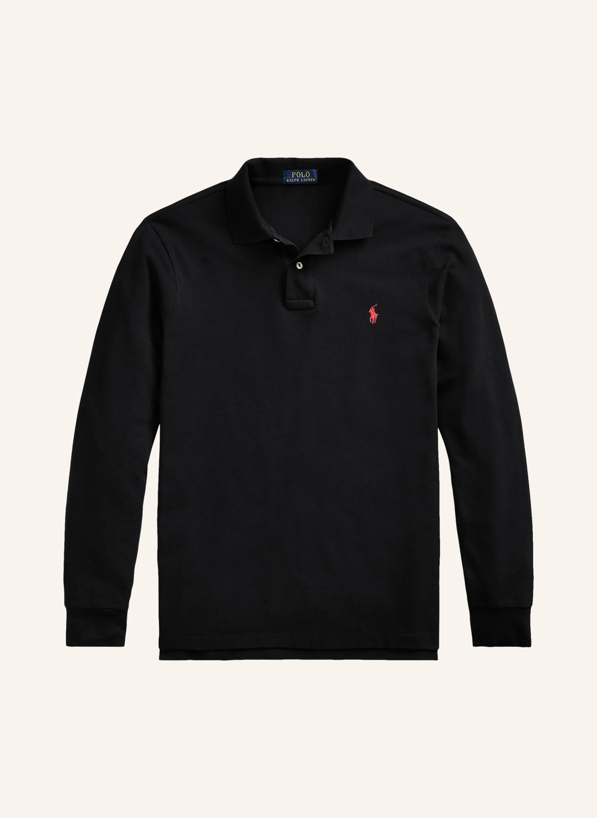 POLO RALPH LAUREN Piqué-Poloshirt Custom Slim Fit – SCHWARZ