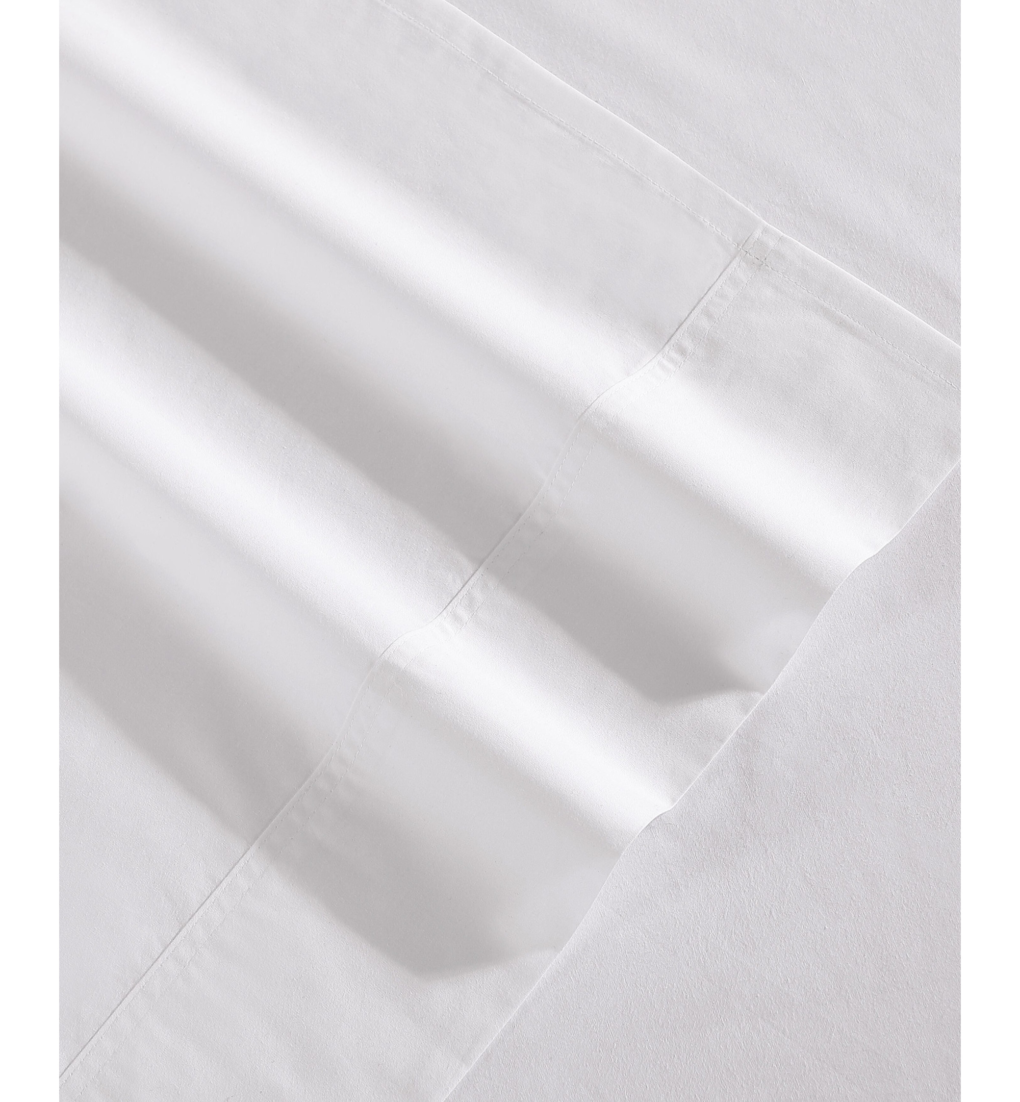 Tommy Hilfiger Solid 200-Thread Count Cotton Percale Sheet Set - White