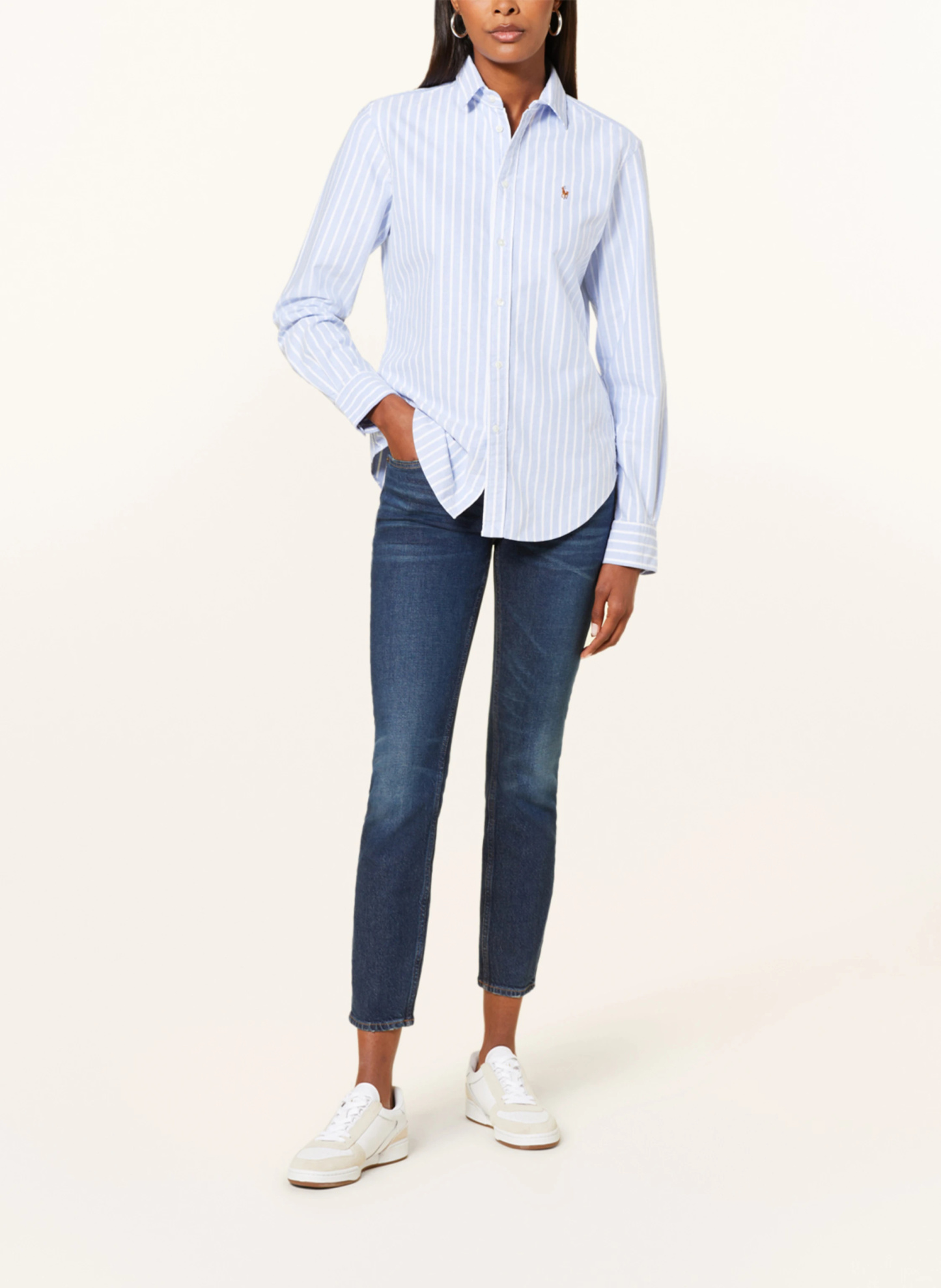 POLO RALPH LAUREN Hemdbluse – HELLBLAU / WEISS
