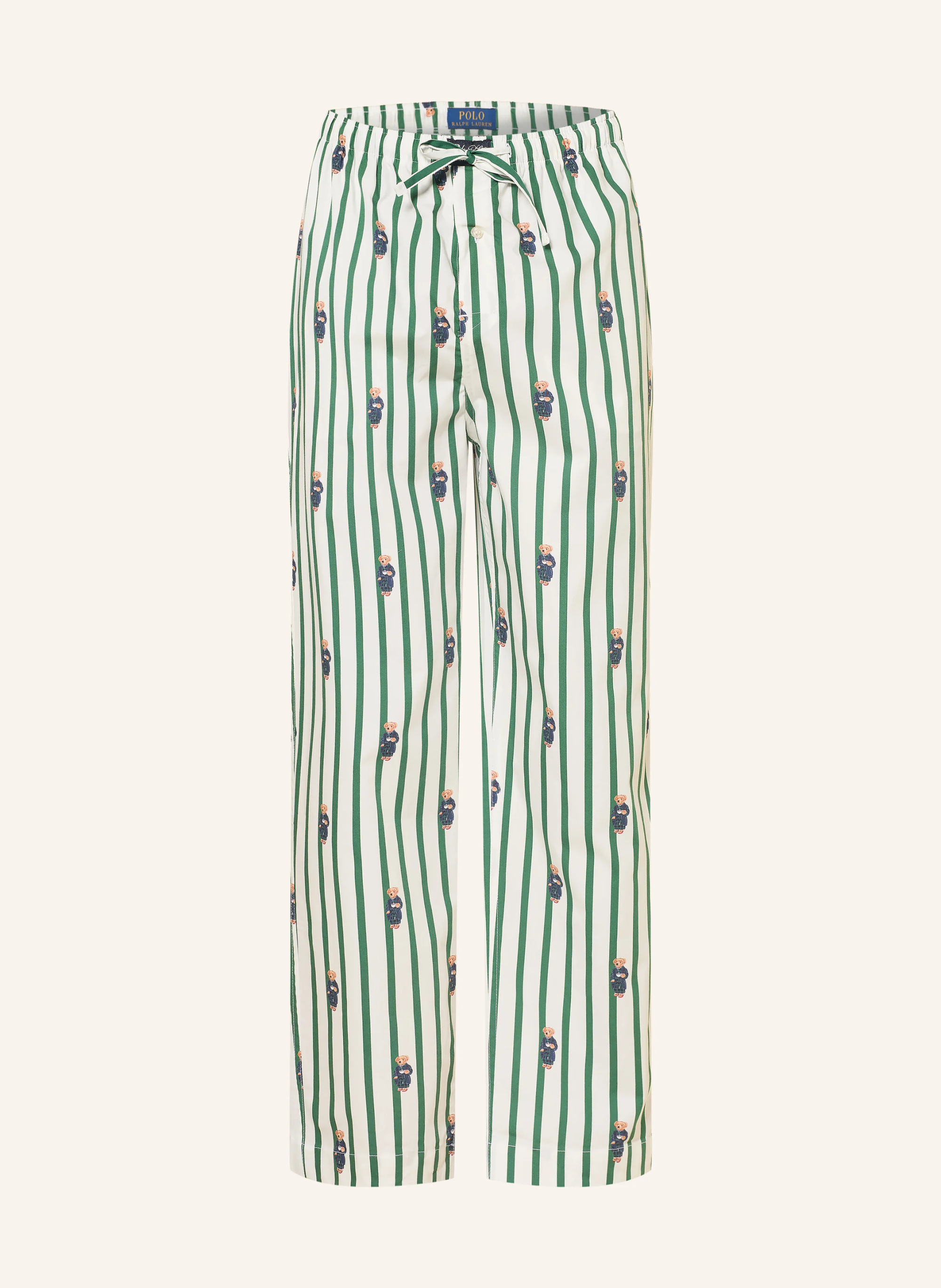 POLO RALPH LAUREN Schlafhose – WEISS / GRÜN / DUNKELBLAU