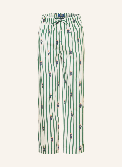 POLO RALPH LAUREN Schlafhose – WEISS / GRÜN / DUNKELBLAU