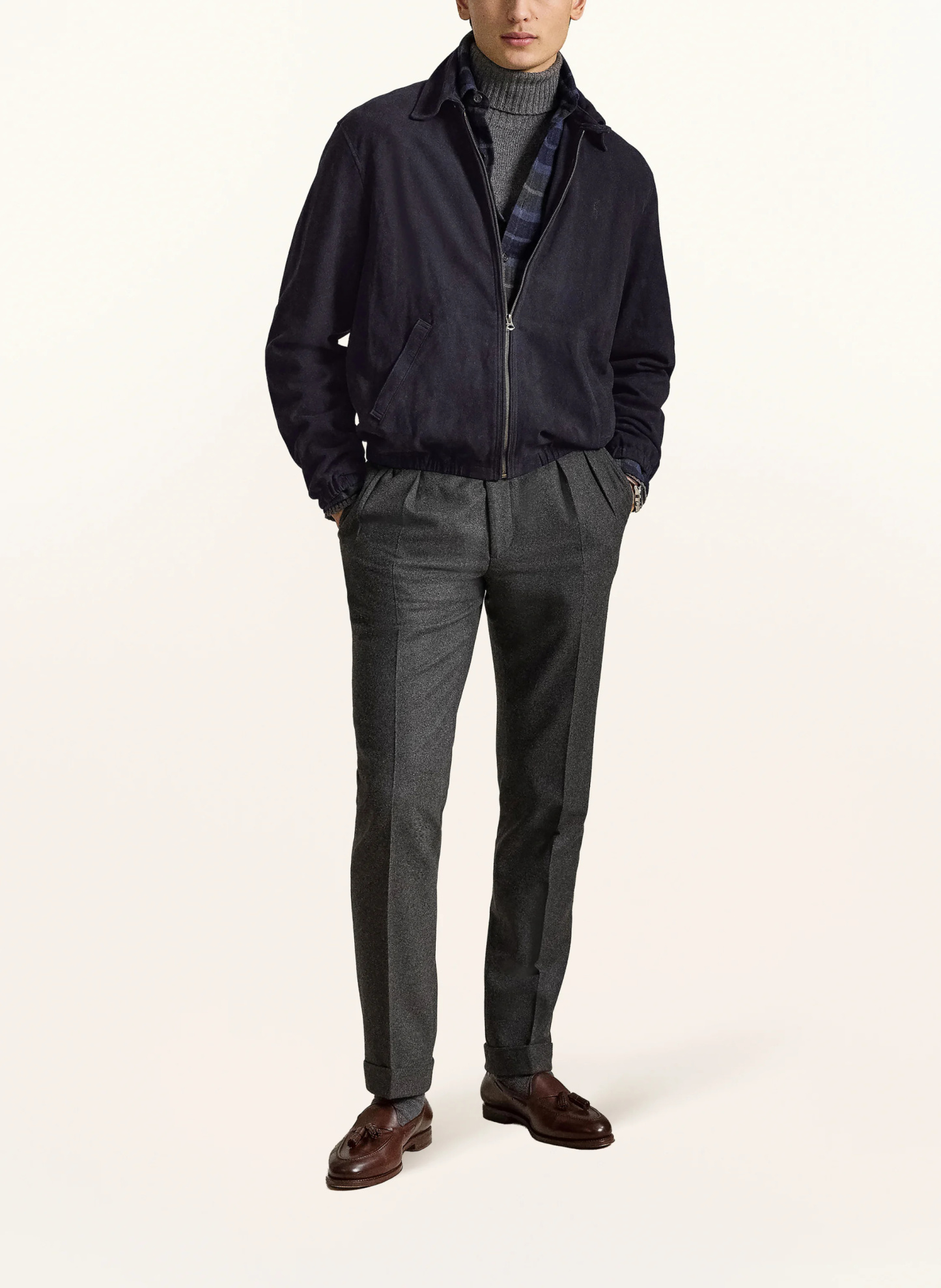 POLO RALPH LAUREN Lederjacke – DUNKELBLAU