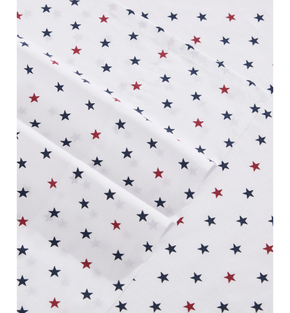 Tommy Hilfiger Printed 200-Thread Count Cotton Percale Sheet Set - Daystar Blue