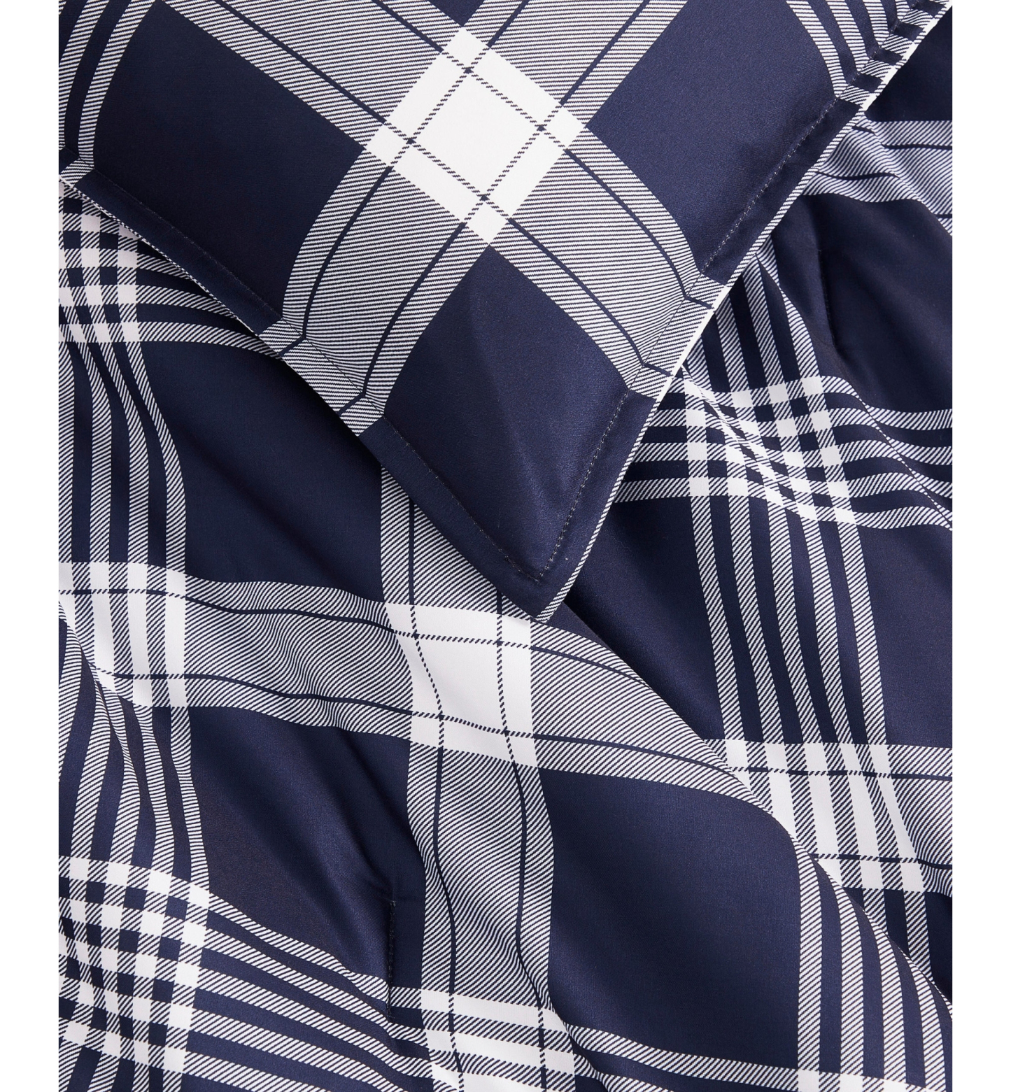 Tommy Hilfiger Huntingdon Plaid Washed Microfiber Comforter Sets - Core Navy