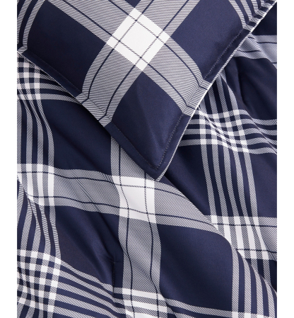 Tommy Hilfiger Huntingdon Plaid Washed Microfiber Comforter Sets - Core Navy