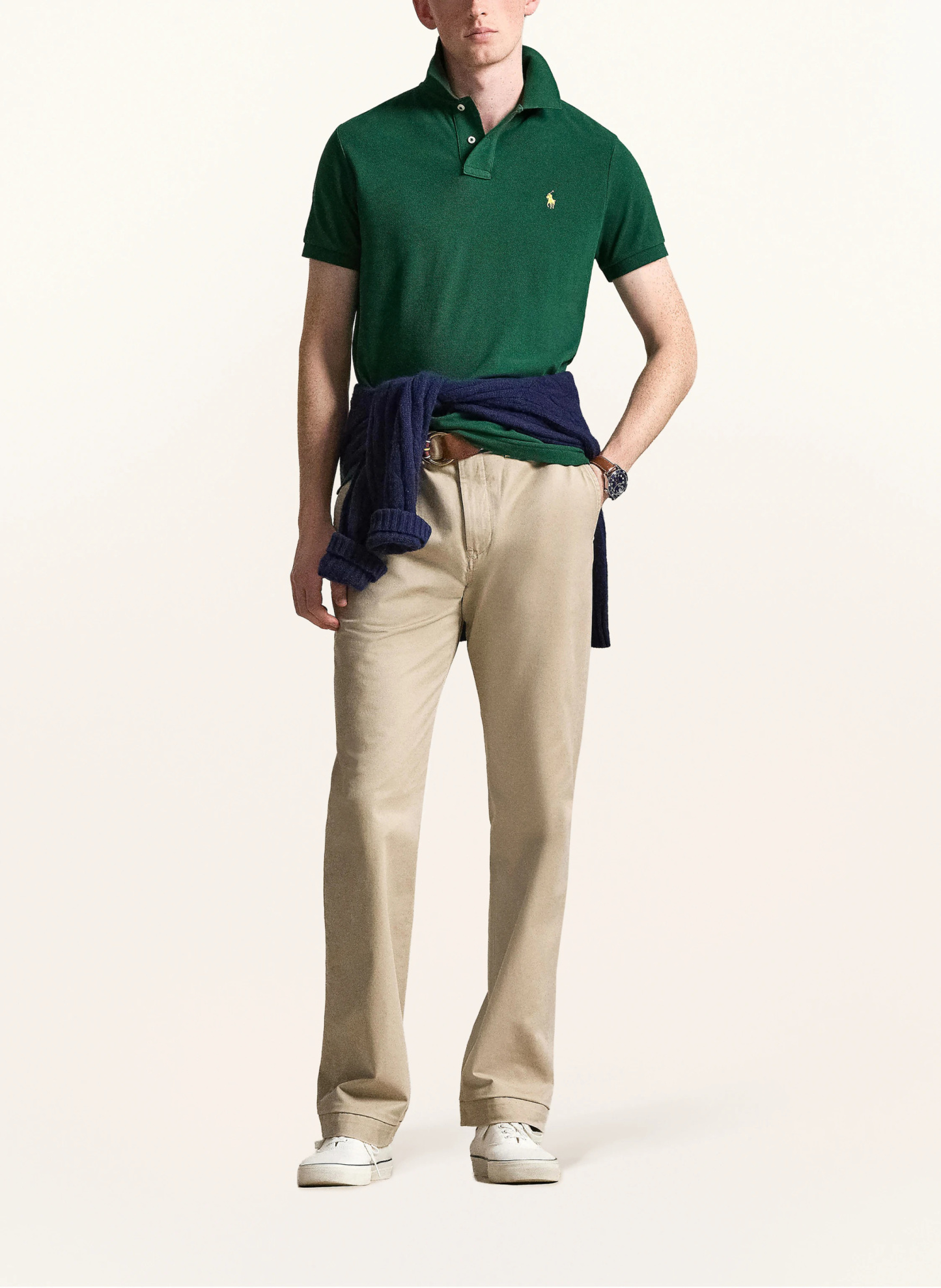 POLO RALPH LAUREN Piqué-Poloshirt Custom Slim Fit – GRÜN (1)