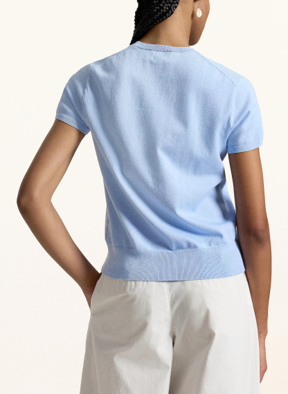 POLO RALPH LAUREN Strickshirt – HELLBLAU / GELB